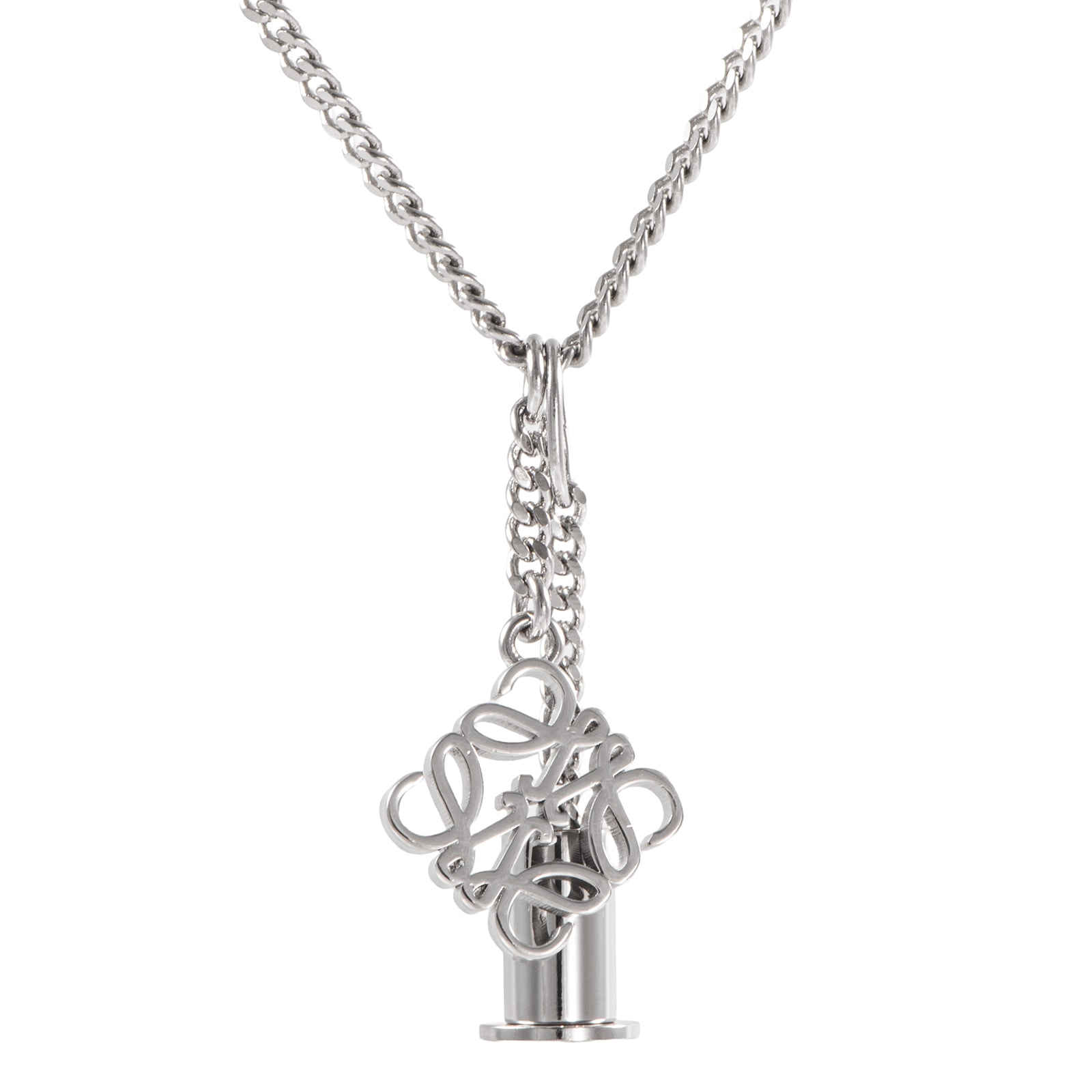 LOEWE ロエベ パーソナライゼーション ペンダント N691420X01 ネックレス メタル シルバー【中古】