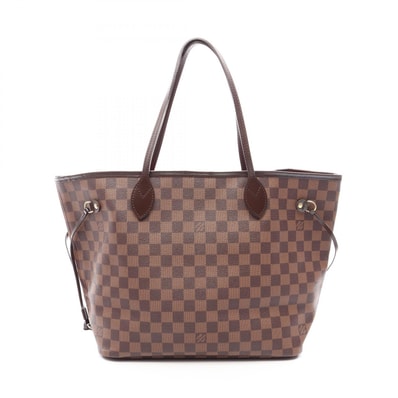 ルイ・ヴィトン LOUIS VUITTON ネヴァーフルMM トートバッグ バッグ PVCコーティングキャンバス レザー ダミエ エベヌ レディース ブラウン系 N51105 【中古】