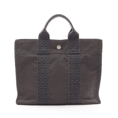エルメス HERMES エールラインPM トートバッグ バッグ キャンバス ナイロンキャンバス レディース グレー系 【中古】