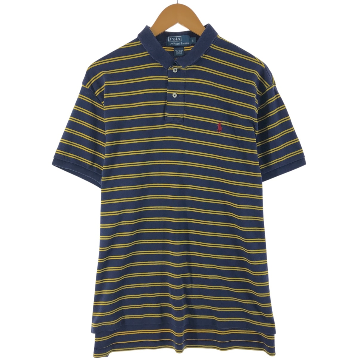 古着 ラルフローレン Ralph Lauren POLO by Ralph Lauren 半袖 ボーダー ポロシャツ メンズL相当/eaa533052