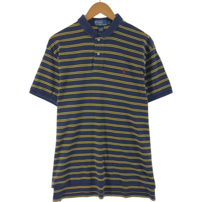 古着 ラルフローレン Ralph Lauren POLO by Ralph Lauren 半袖 ボーダー ポロシャツ メンズL相当/eaa533052