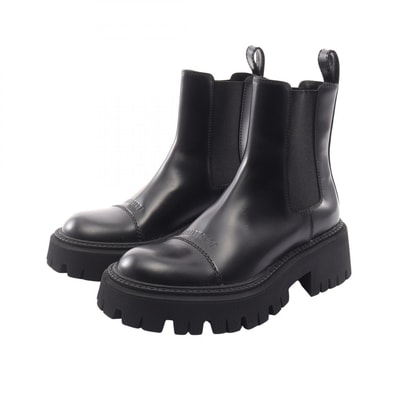 バレンシアガ BALENCIAGA TRACTOR ブーツ 靴 レザー レディース ブラック系 【中古】