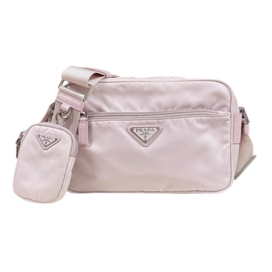 プラダ ショルダーバッグ リナイロン 1BC167 ピンク レディース PRADA 中古