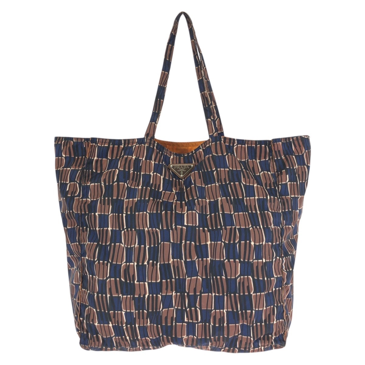 美品 PRADA プラダ BYOBAG テスート 三角ロゴプレート ブラウン ブラック ネイビー ナイロン トートバッグ ショルダーバッグ 603311 【中古】