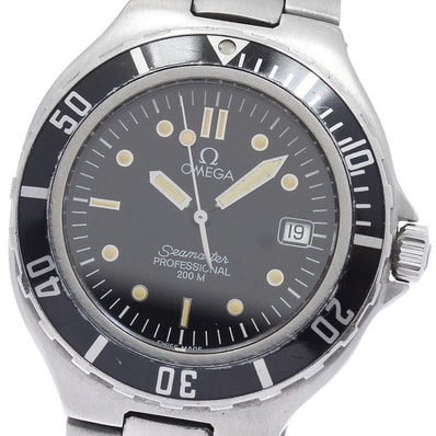 ★保 オメガ シーマスター200m デイト クォーツ メンズ 【中古】
