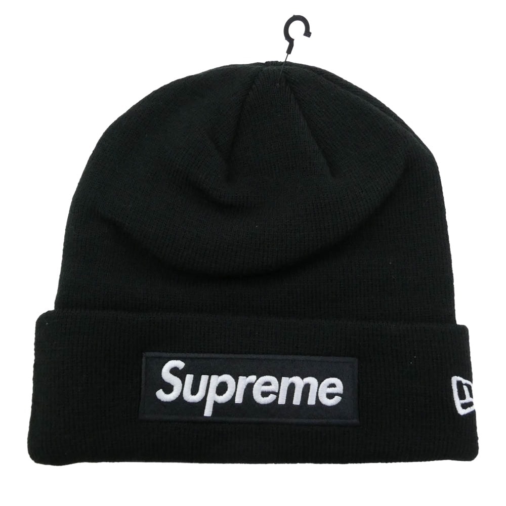 Supreme シュプリーム 帽子 24AW New Era Box Logo Beanie ニューエラ ボックスロゴ ビーニー ニット帽 ブラック系【極上美品】【中古】