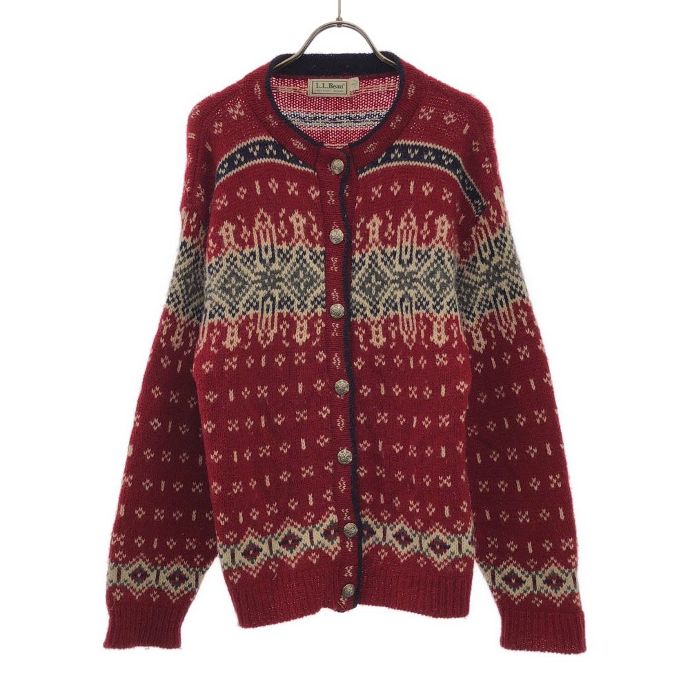 L.L.Bean 80s 長袖 クルーネック ニットカーディガン
