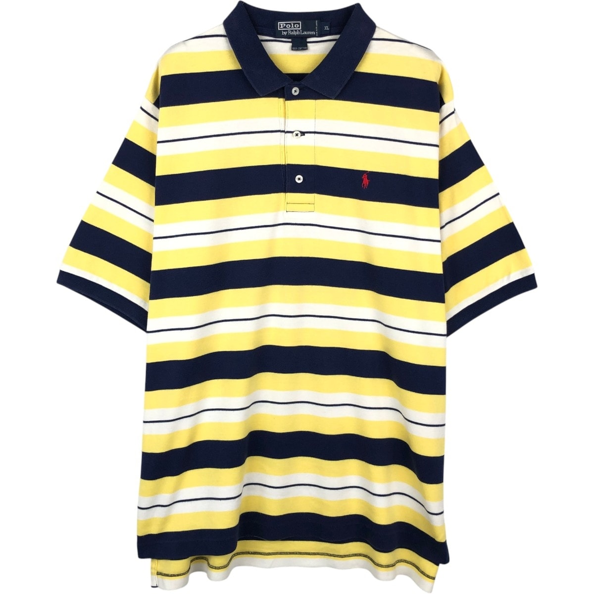 古着 ラルフローレン Ralph Lauren POLO by Ralph Lauren マルチボーダー 半袖 ボーダー ポロシャツ メンズXL相当/eaa667427