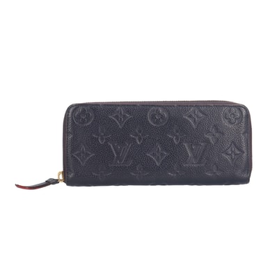 Louis Vuitton Monogram Empreinte Clemence Wallet ”Marine Rouge”