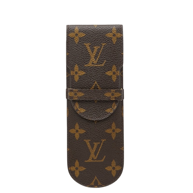 ルイ ヴィトン モノグラム エテュイ スティロ ペンケース M62990 ブラウン PVC レザー レディース LOUIS VUITTON 【中古】