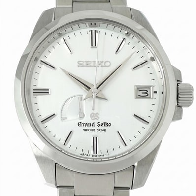 極美品 SEIKO セイコー スプリングドライブ(自動巻き)SBGA015 9R65-0AG0 腕時計 ステンレススチール シルバー スプリングドライブ(手巻きあり) シルバー文字盤 メンズ【中古】