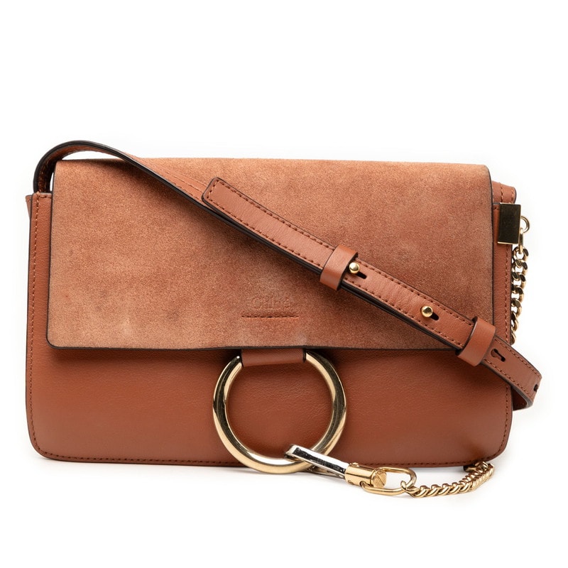 クロエ フェイ ボディバッグ ブラウン スウェード レザー レディース Chloe 【中古】