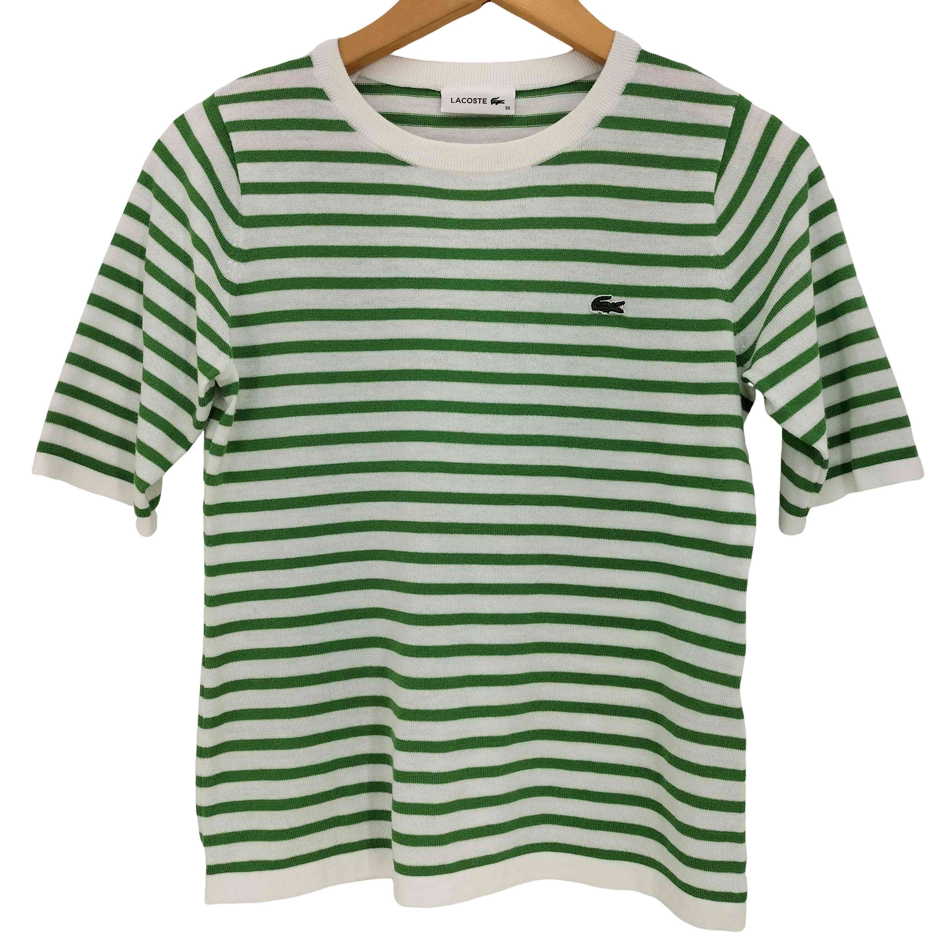 UVカット 吸水速乾 ウォッシャブル COOLMAX クールマックス ボーダーニット半袖Tシャツ【1143810880321】