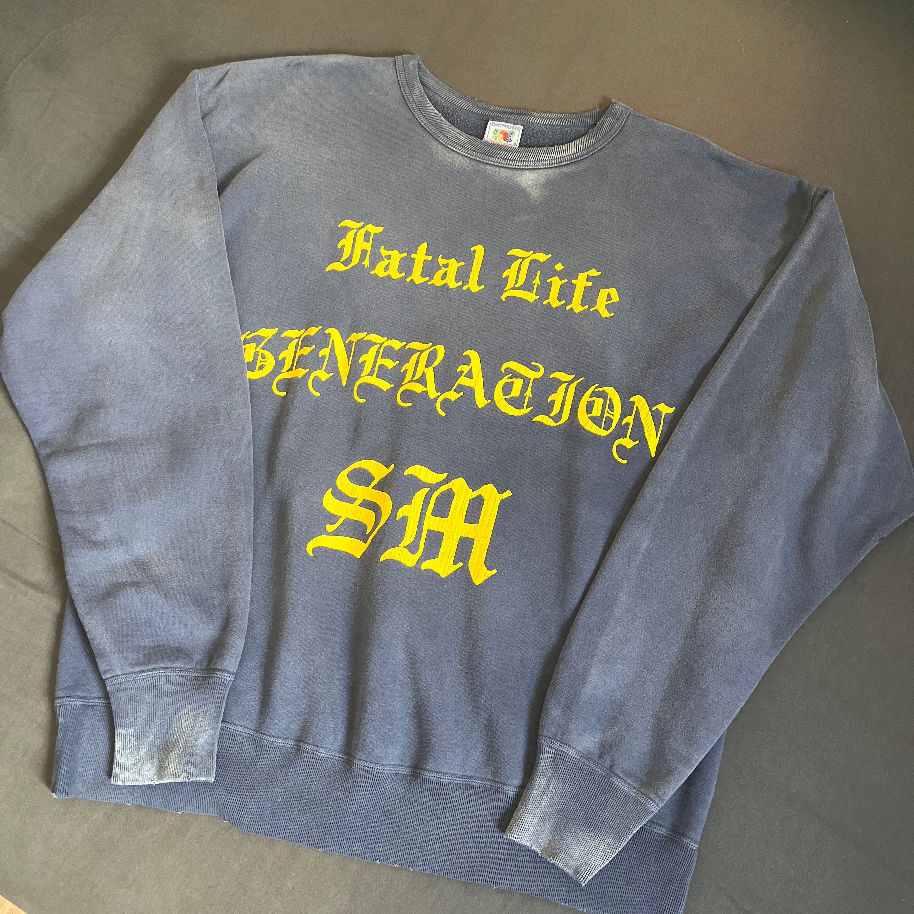 SAINT Mxxxxxx 24SS Crw Sweat Fatal Life "Navy"