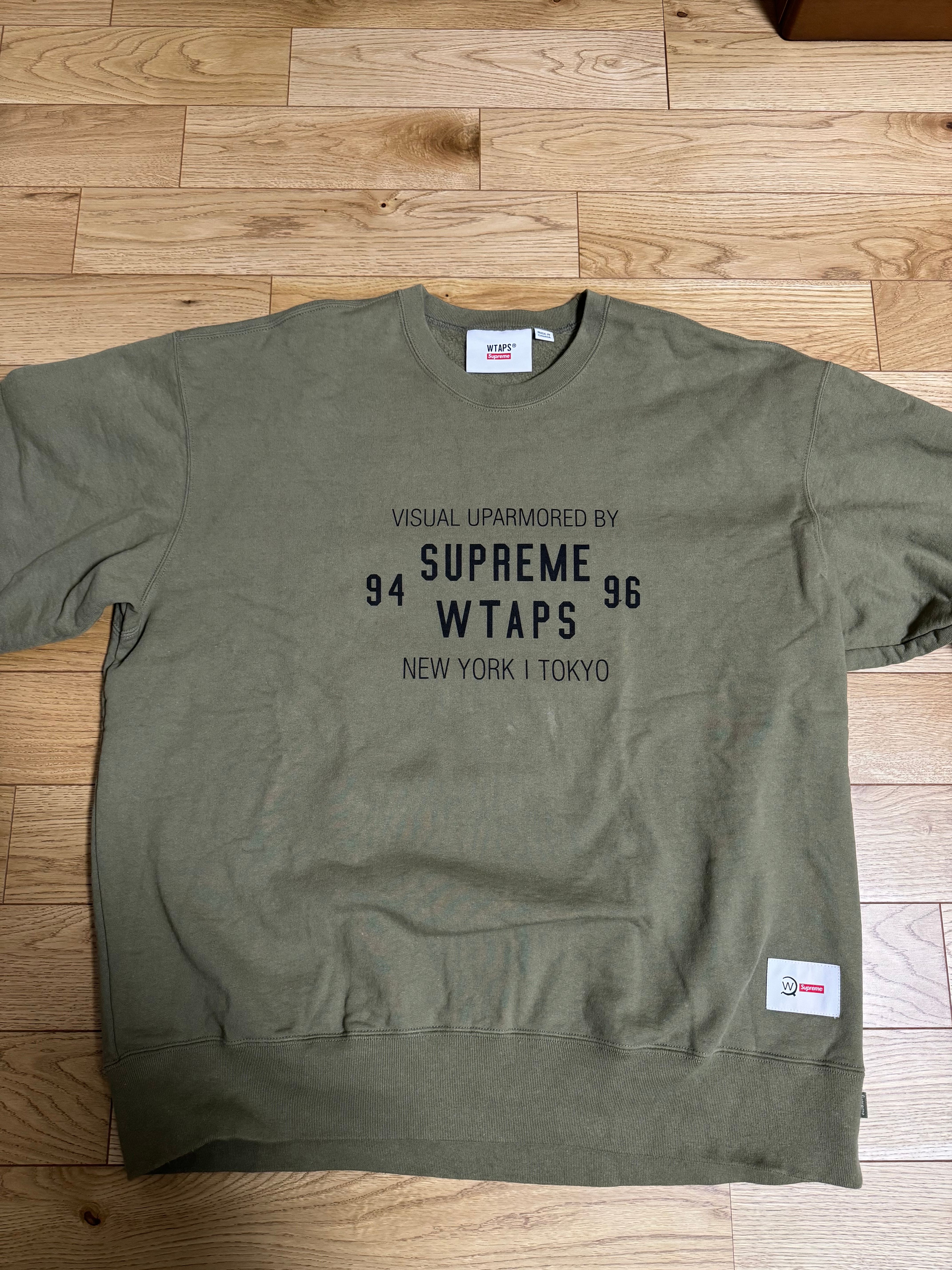 Supreme / WTAPS Crewneck "Light Olive"
