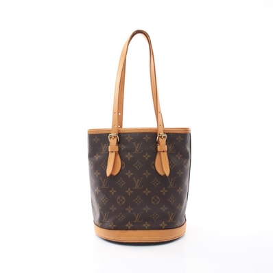ルイ・ヴィトン LOUIS VUITTON バケットPM ハンドバッグ バッグ PVCコーティングキャンバス レザー モノグラム レディース ブラウン系 M42238 【中古】
