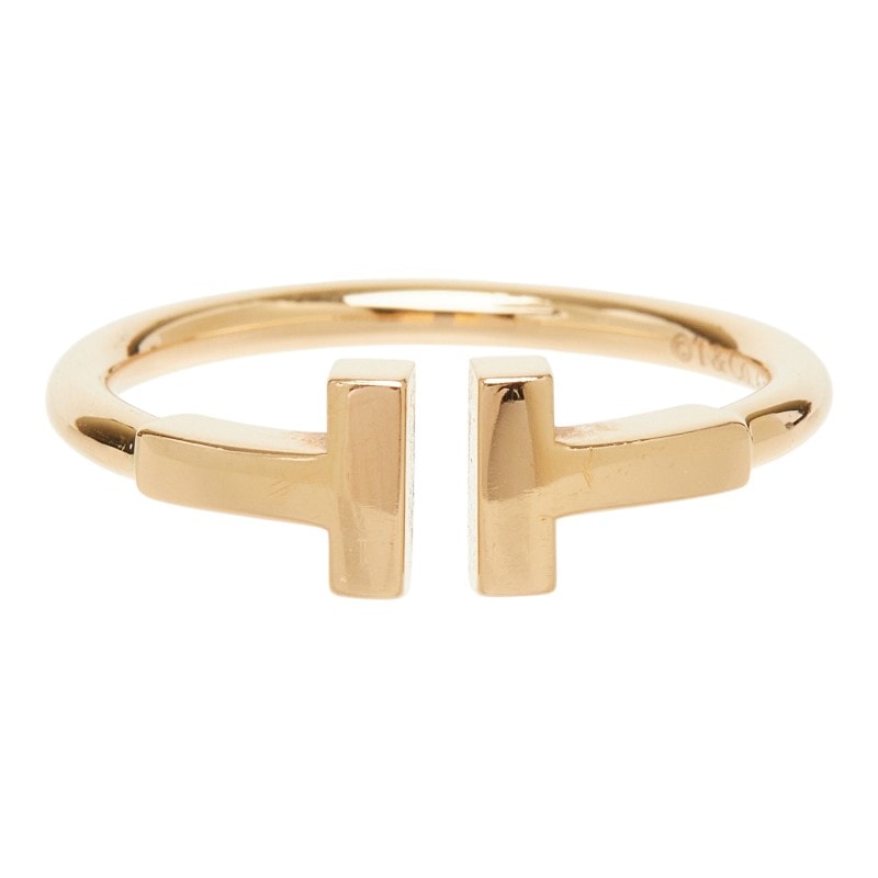 ティファニー Tワイヤー リング 指輪 K18PG ピンクゴールド 750 レディース TIFFANY&Co. 中古