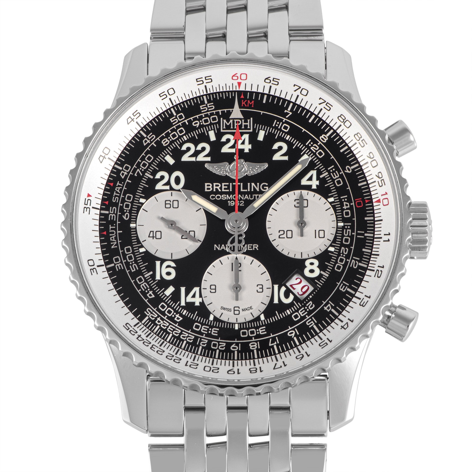 BREITLING ブライトリング ナビタイマー コスモノート A020B59NP AB0210 マーキュリー計画50周年記念モデル 1962本限定 ステンレススチール【中古】