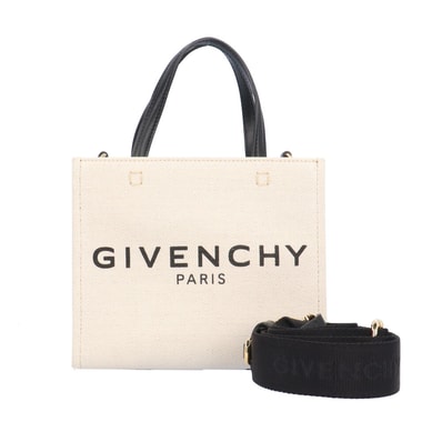 ジバンシー G-トートミニバッグ トートバッグ コットン BB50N0B1DR 255 ベージュ レディース Givenchy 中古