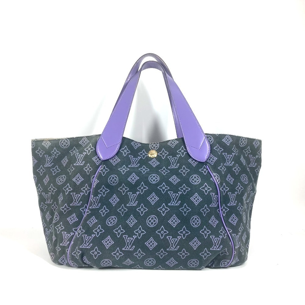 ルイヴィトン LOUIS VUITTON カバ イパネマ GM M95987  モノグラムビーチライン 肩掛け トートバッグ カバン ポーチ付き ショルダーバッグ レザー/キャンバス パープル