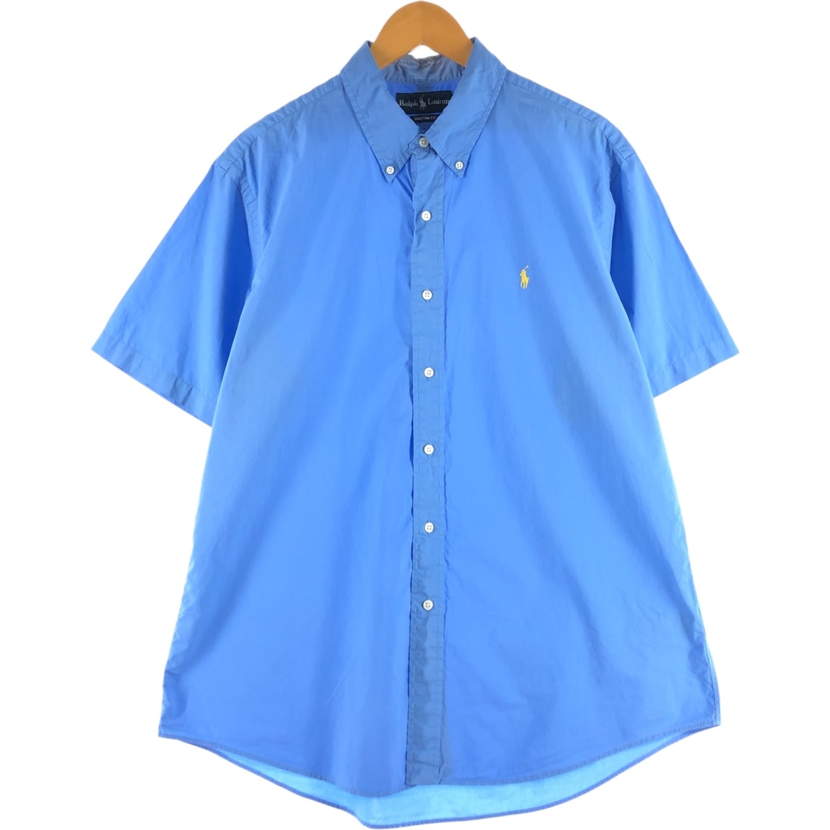古着 ラルフローレン Ralph Lauren CUSTOM FIT 半袖 ボタンダウンシャツ メンズXL相当/eaa534383