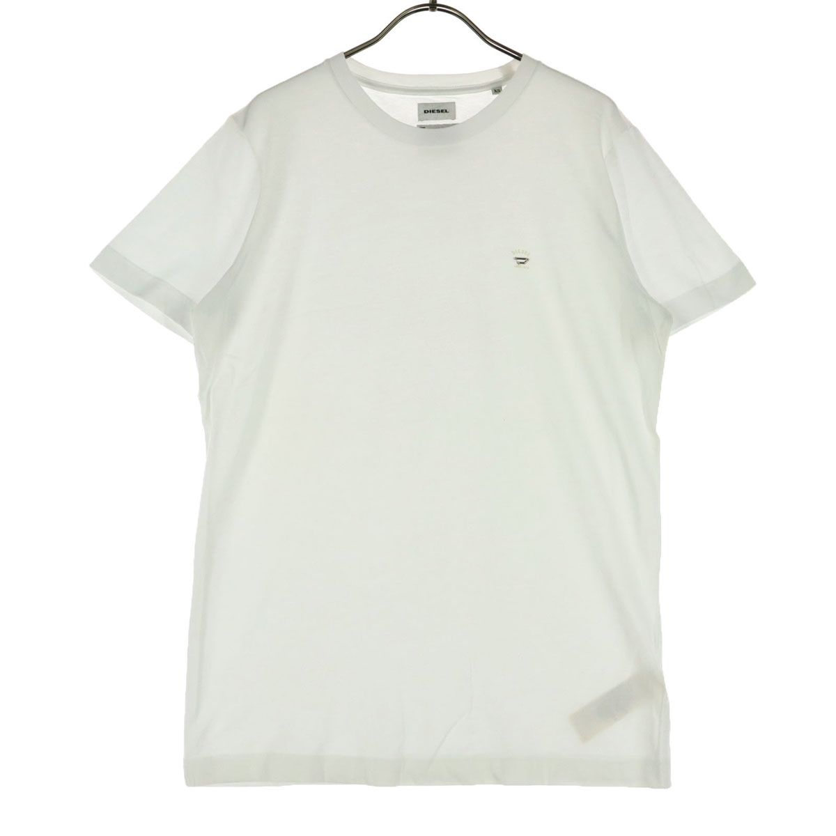 DIESEL ディーゼル ワンポイントロゴ 半袖 Tシャツ XS ホワイト