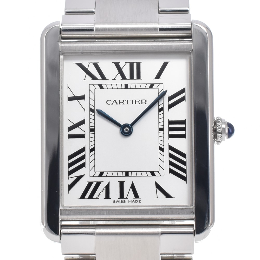 カルティエ CARTIER W5200014 タンクソロ シルバー クォーツ メンズ 良品 腕時計 K#150131