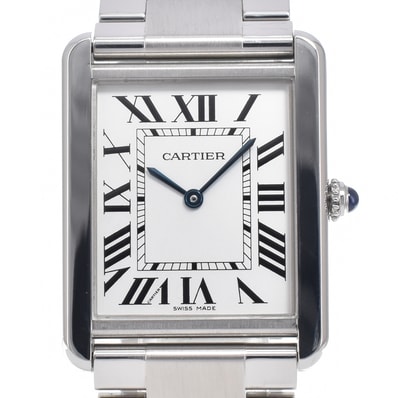 カルティエ CARTIER W5200014 タンクソロ シルバー クォーツ メンズ 良品 腕時計 K#150131