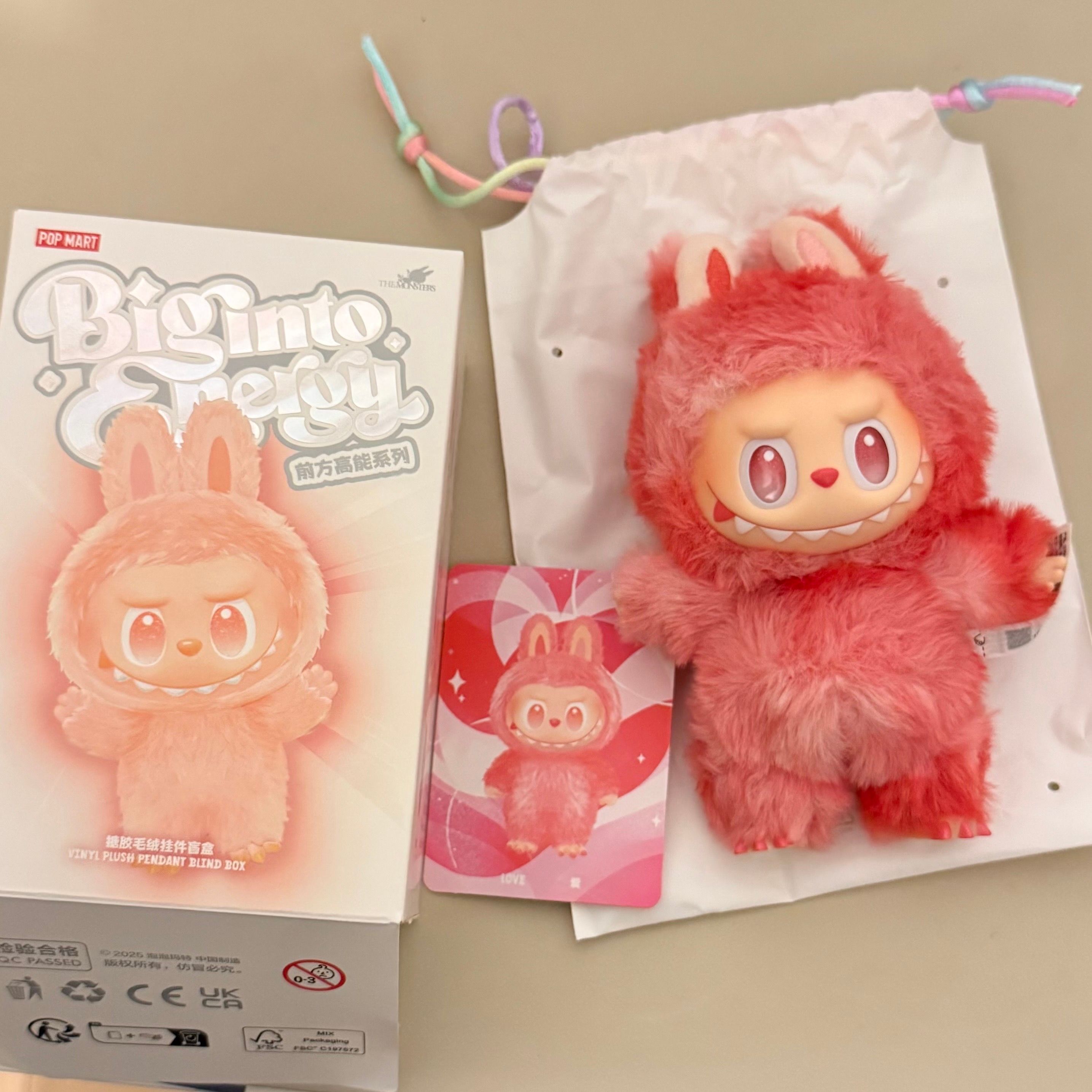 POP MART THE MONSTERS (LABUBU) Big into Energy Series Plush Pendant LOVE