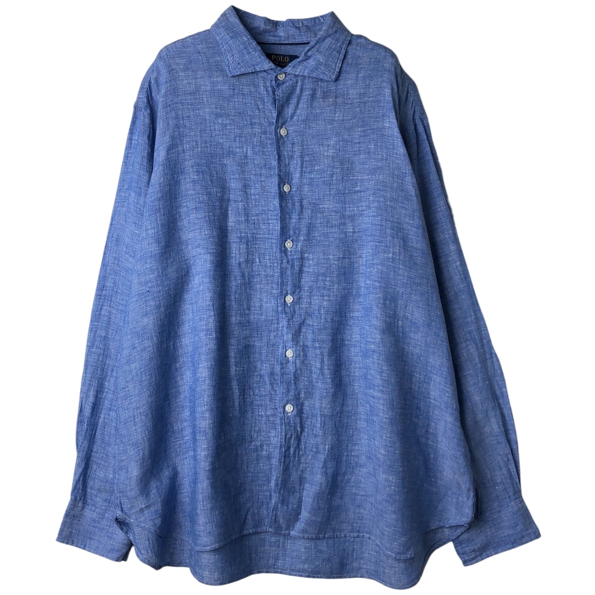 古着 ラルフローレン Ralph Lauren POLO RALPH LAUREN ポニー無し 長袖 リネンシャツ メンズXXL相当/eaa458329