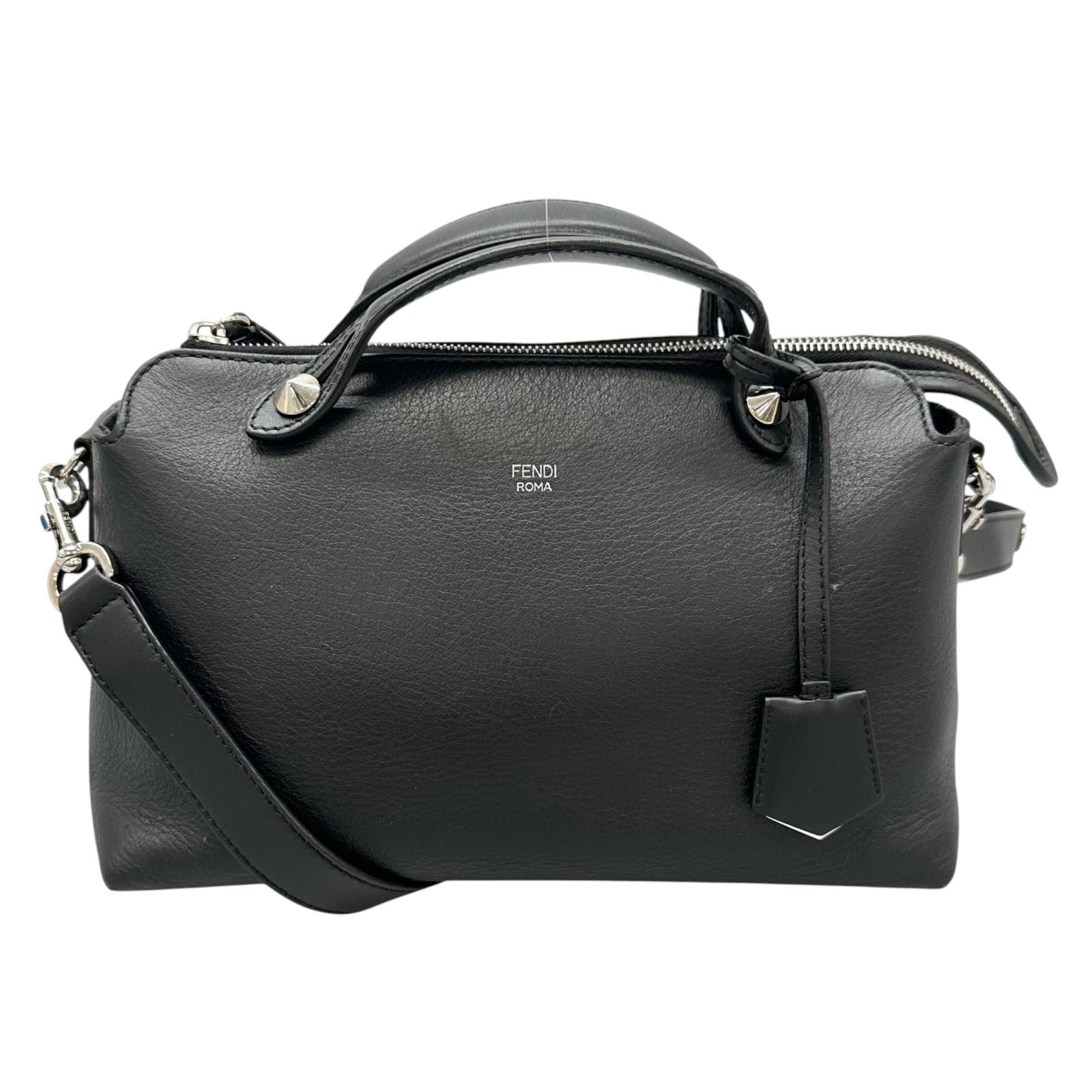 美品 FENDI フェンディ バイザウェイ ミディアム 8BL124 ショルダーバッグ レザー ブラック レディース【中古】