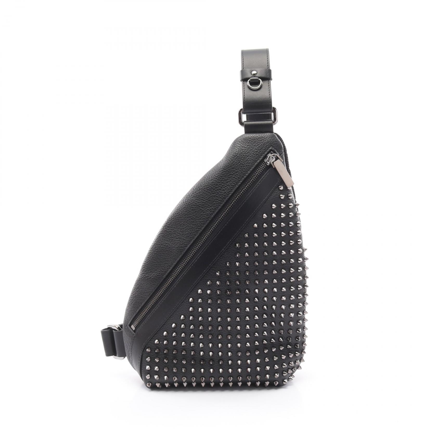 クリスチャンルブタン Christian Louboutin Funky ファンキー ウエストバッグ ボディバッグ バッグ レザー キャンバス メンズ ブラック系 1255046B078 【新品】