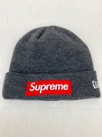 Supreme New Era® Box Logo Beanie "Charcoal" (21FW)