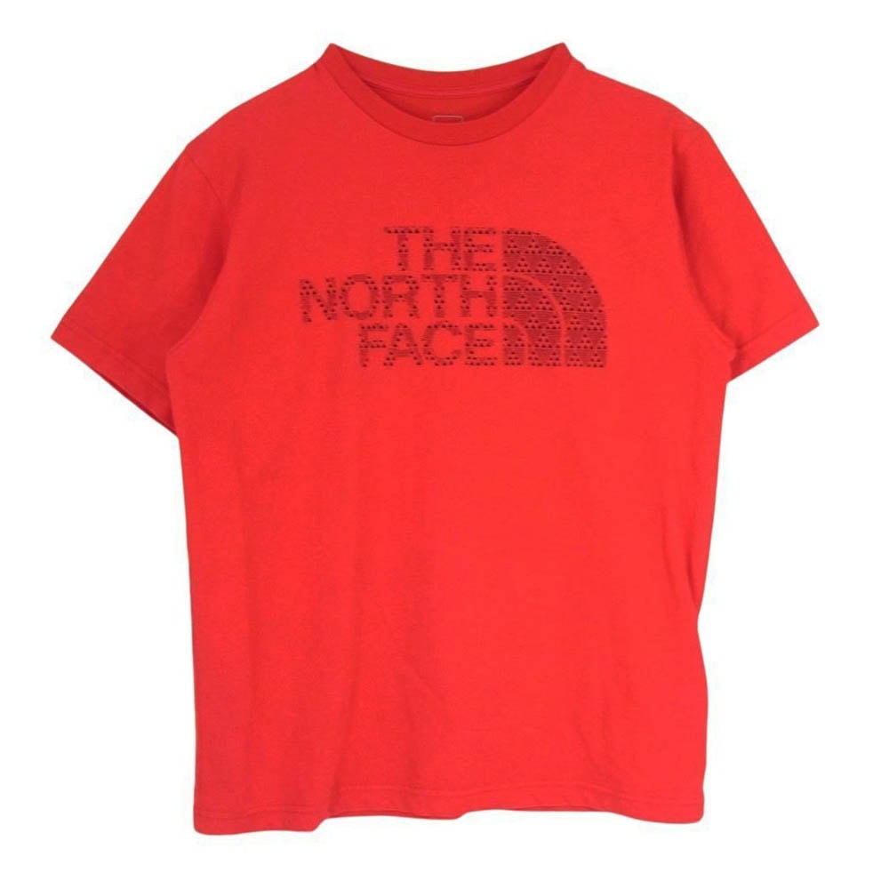 THE NORTH FACE ノースフェイス Tシャツ NT31703X ドット ロゴ プリント 半袖 クルーネック Tシャツ レッド系 L【中古】