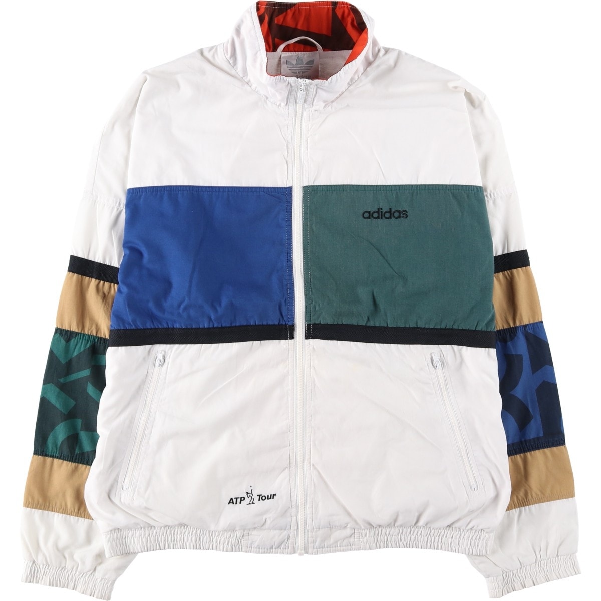 古着 80~90年代 アディダス adidas ATP Tour クレイジーパターン ウインドブレーカー メンズM相当 ヴィンテージ/eaa648691