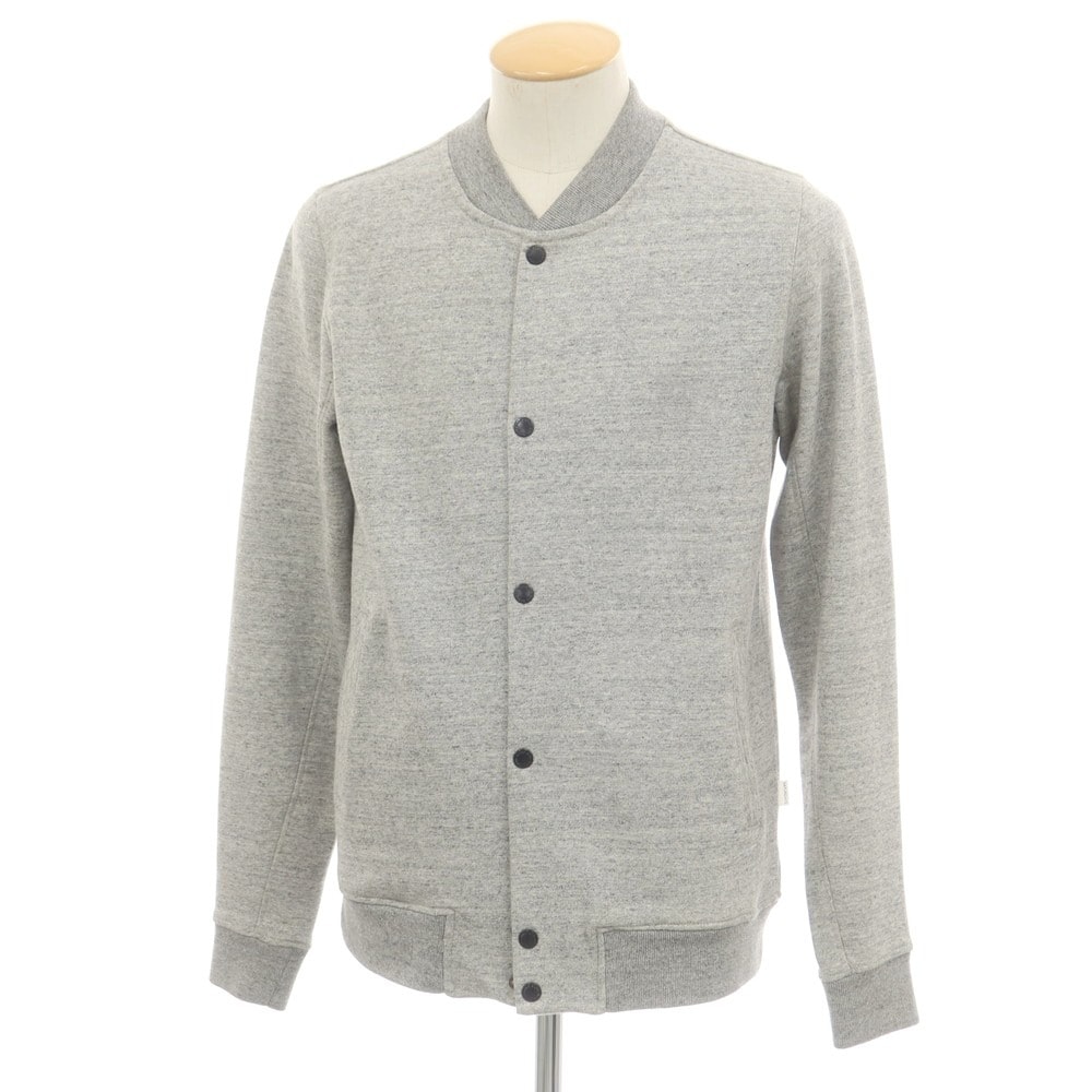 【中古】サタデーズサーフニューヨーク SATURDAYS SURF NYC スウェット スタジャン ブルゾン メランジグレー【サイズXS】【メンズ】