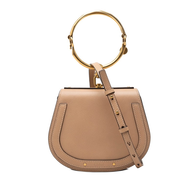 クロエ ナイル ハンドバッグ ショルダーバッグ 2WAY ベージュ レザー レディース Chloe 中古