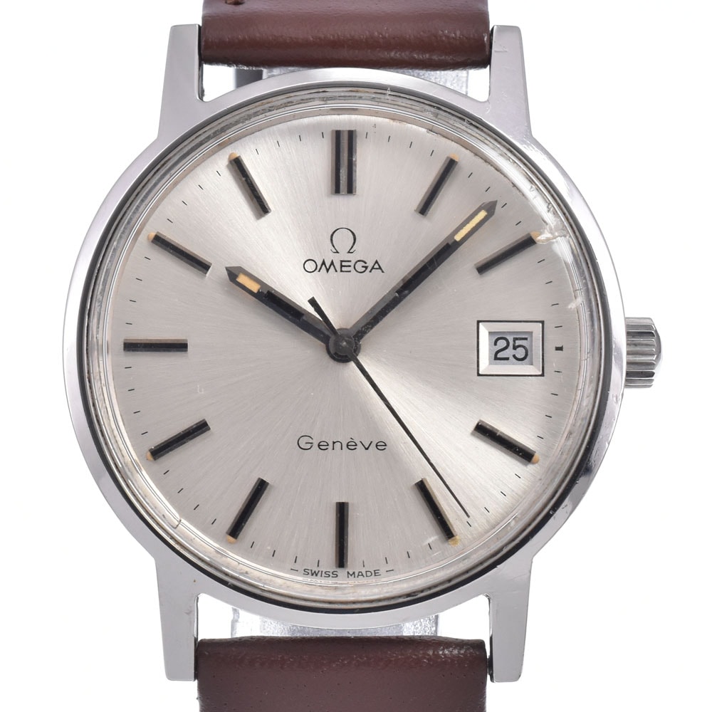 オメガ OMEGA 136.0099 ヴィンテージ シーマスター Genev﻿e Cal.1030 シルバー 手巻き メンズ 腕時計 P#149050