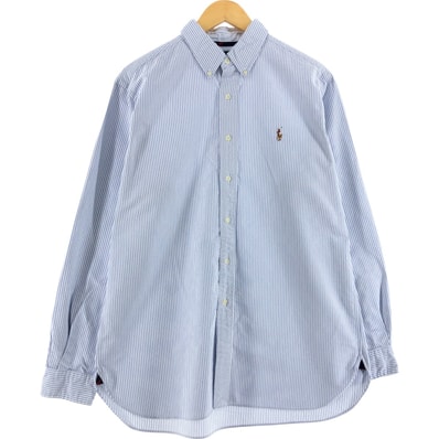 古着 ラルフローレン Ralph Lauren CLASSIC FIT 長袖 ボタンダウンストライプシャツ メンズL相当/eaa521590