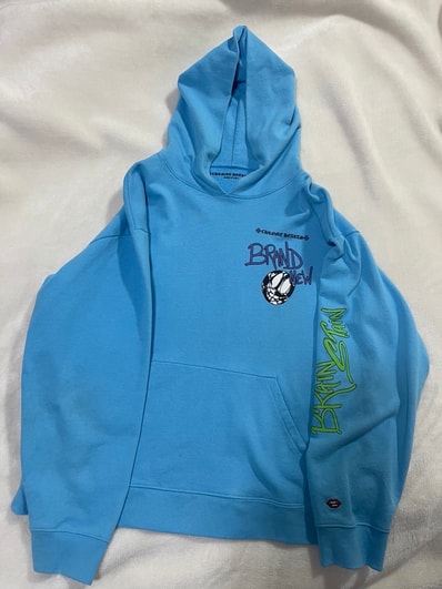 Chrome Hearts Matty Boy Brain New Print Pullover Hoodie "Light Blue"