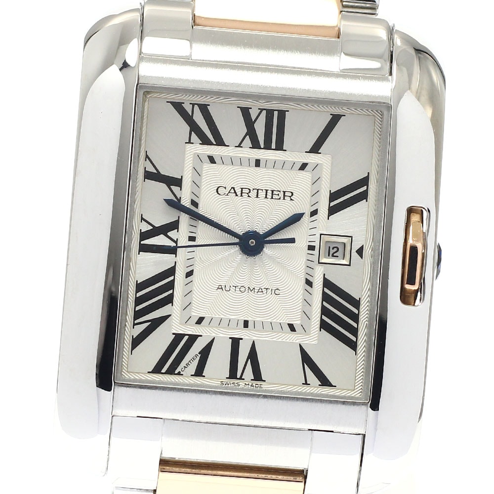 ☆良品 カルティエ タンクアングレーズLM W5310007 ボーイズ 【中古】