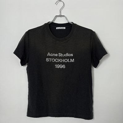 Acne Studios Fitted Logo T-Shirt Black