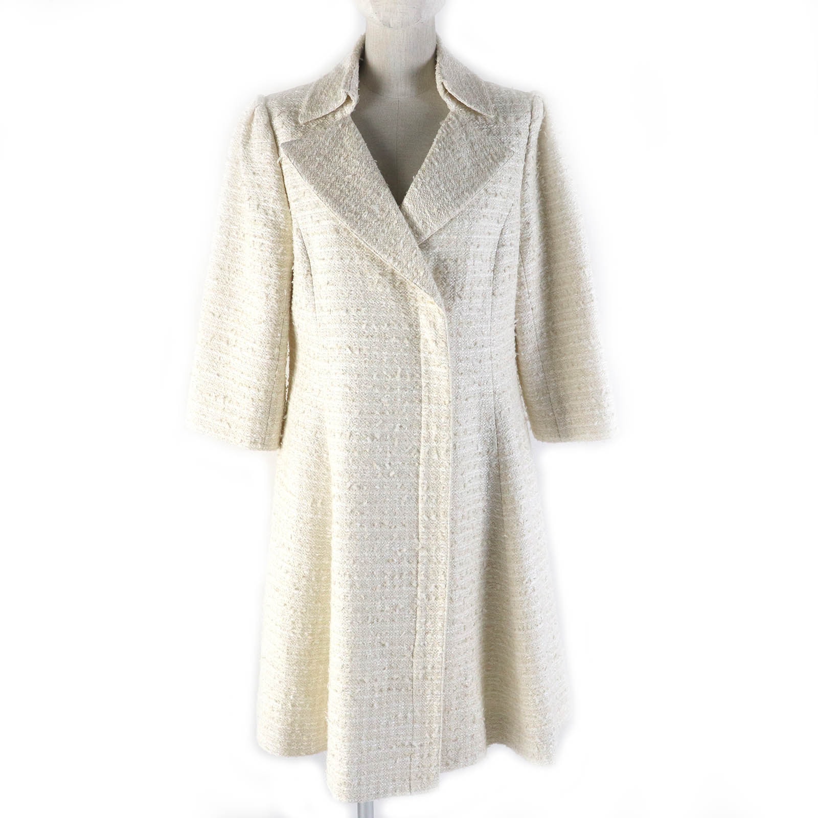 極美品 フォクシー
 コート Dress Miss Edinburgh アイボリー レディース 42 40544