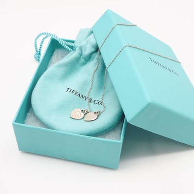 美品 TIFFANY&Co. ティファニー リターン トゥ ティファニー ミニ ダブル ハート タグ ペンダント Ag925 60014069 ネックレス シルバー シルバー レディース