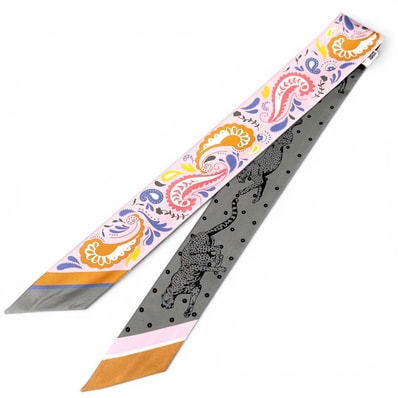 未使用品 エルメス スカーフ GUEPARDS BANDANA チーター バンダナ 064179S