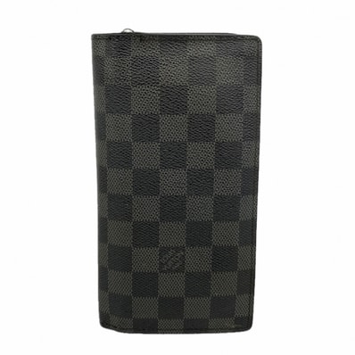 【6dd5235】ルイヴィトン 長財布 ダミエ・グラフィット ポルトフォイユブラザ N62665 ブラック グレー【中古】メンズ