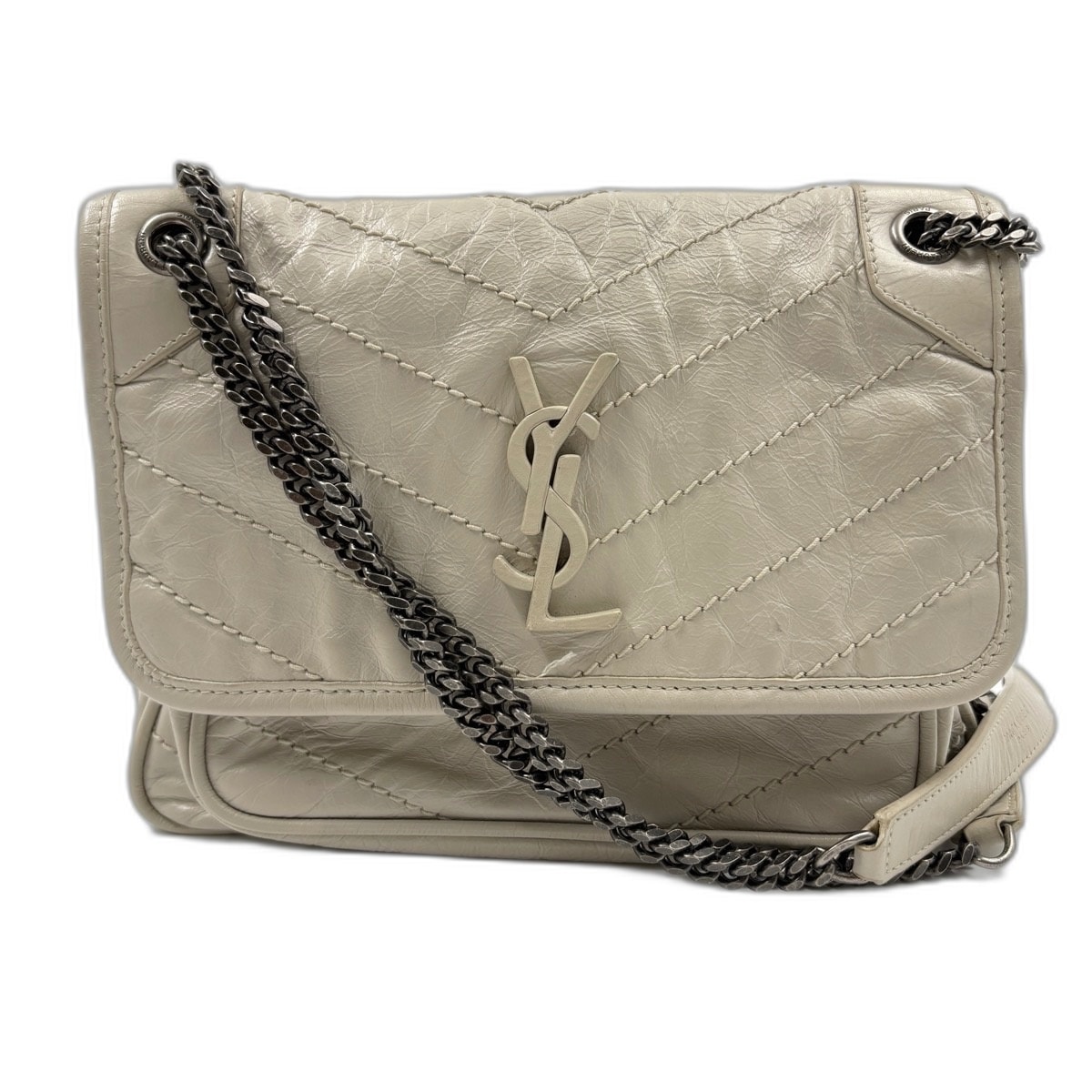 イヴ・サンローラン YSL ニキ ベイビー 2WAY, ユーズド加工 ショルダーバッグ【中古】