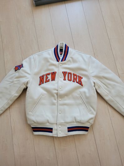 Kith Golden Bear for New York Knicks Varisty Jacket "Sandrift"