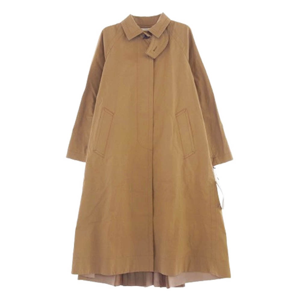 Sacai サカイ トレンチコート 22-06132 バックプリーツ ステンカラー コート ブラウン系 1【極上美品】【中古】