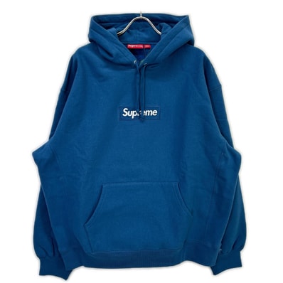 シュプリーム 23AW ブルー Box Logo Hooded Sweatshirt ボックスロゴパーカー XL